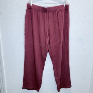 Coldwater Creek Fig Gauzy Cotton Pull On Pants No Pockets Size XL, boho, comfy